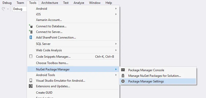 Package Manager Settings