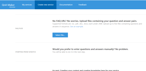 QnA Maker - add formated files