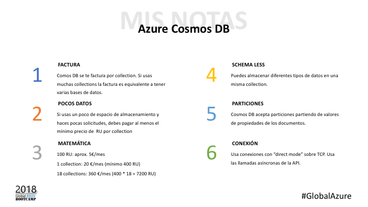 Recomendaciones Azure Cosmos Db