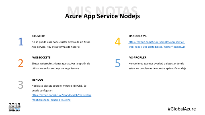 Recomendaciones App Services con nodejs