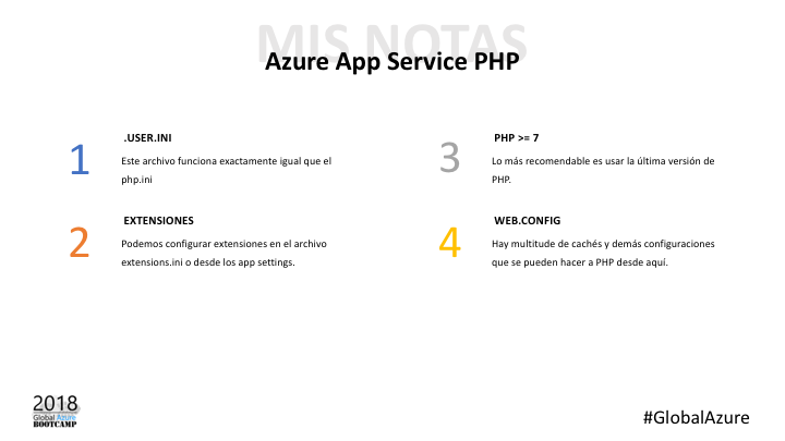 Recomendaciones para App Services con PHP