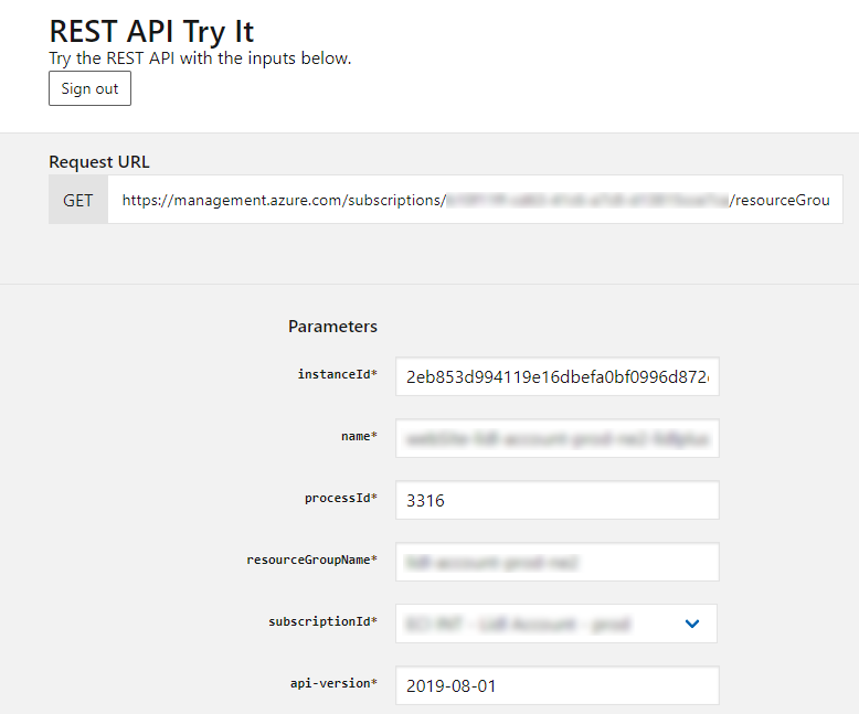 Get Web App Instance Process Details - try